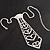 Clear Austrian Crystal Heart Tie Necklace - 32cm L/ 12cm Ext/ 17cm Tie - view 10