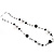 Long Large Black&Glittering Silver  Plastic Ball Costume Necklace - view 3