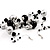 Long Large Black&Glittering Silver  Plastic Ball Costume Necklace