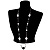 Long Large Black&Glittering Silver  Plastic Ball Costume Necklace - view 4