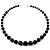Black Plastic Beaded Long Costume Necklace - view 2