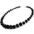 Black Plastic Beaded Long Costume Necklace - view 3
