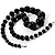 Black Plastic Beaded Long Costume Necklace - view 6