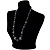 Black Plastic Beaded Long Costume Necklace - view 8