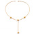 Gold Tone Textured Fashion Drop Necklace - view 2