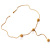 Gold Tone Textured Fashion Drop Necklace - view 4