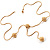 Gold Tone Textured Fashion Drop Necklace - view 5