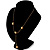 Gold Tone Textured Fashion Drop Necklace - view 8