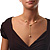 Gold Tone Textured Fashion Drop Necklace - view 7