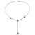 Silver Tone Textured Fashion Drop Necklace - view 2