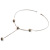 Silver Tone Textured Fashion Drop Necklace - view 3