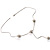 Silver Tone Textured Fashion Drop Necklace - view 4