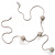 Silver Tone Textured Fashion Drop Necklace - view 6