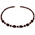 Chocolate Wooden&Plastic Long Beaded Costume Necklace - view 3