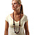 Chocolate Wooden&Plastic Long Beaded Costume Necklace - view 7