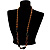 Olive Wooden&Plastic Long Beaded Costume Necklace - view 6