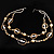 Boho Two Strand Bead Light Cream Fashion Necklace - view 8