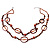 Boho Two Strand Bead Brown Fashion Necklace - view 2
