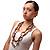Boho Two Strand Bead Brown Fashion Necklace - view 7