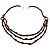 Long Multi Strand Wooden Bead Necklace - view 2