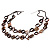 Boho Chic Brown Beige Two Strand Shell Disk Fashion Necklace - view 3