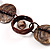 Boho Chic Brown Beige Two Strand Shell Disk Fashion Necklace - view 4