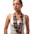 Boho Chic Brown Beige Two Strand Shell Disk Fashion Necklace - view 7