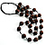 Wood Bead Double Strand Cord Necklace - view 5
