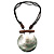 Jumbo Round Mother of Pearl Cord Pendant - view 10