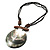 Jumbo Round Mother of Pearl Cord Pendant - view 9