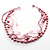 7-Tier Simulated Pearl & Pink Sparkle Cord Necklace