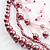 7-Tier Simulated Pearl & Pink Sparkle Cord Necklace - view 9