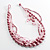 7-Tier Simulated Pearl & Pink Sparkle Cord Necklace - view 5