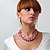 7-Tier Simulated Pearl & Pink Sparkle Cord Necklace - view 7