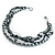 7-Tier Simulated Pearl & Ash Grey Sparkle Cord Necklace - view 2