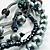 7-Tier Simulated Pearl & Ash Grey Sparkle Cord Necklace - view 3