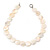 Lustrous Light Cream Shell Disk Necklace On The Cotton Thread - view 7