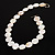 Lustrous Light Cream Shell Disk Necklace On The Cotton Thread - view 2