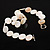 Lustrous Light Cream Shell Disk Necklace On The Cotton Thread - view 4