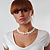 Lustrous Light Cream Shell Disk Necklace On The Cotton Thread - view 6