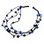 Romantic Blue Nugget Multi Strand Fashion Necklace - view 8