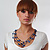 Romantic Blue Nugget Multi Strand Fashion Necklace - view 7