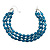 Teal Plastic Bead Multistrand Necklace