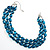 Teal Plastic Bead Multistrand Necklace - view 8
