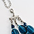 Teal Plastic Bead Multistrand Necklace - view 5