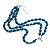 Teal Plastic Bead Multistrand Necklace - view 6