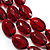 Cranberry Plastic Bead Multistrand Necklace - view 2