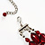 Cranberry Plastic Bead Multistrand Necklace - view 3