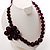 Purple Flower Resin Ribbon Necklace - view 6