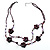 2 Strand Purple Floral Shell Necklace (Purple)